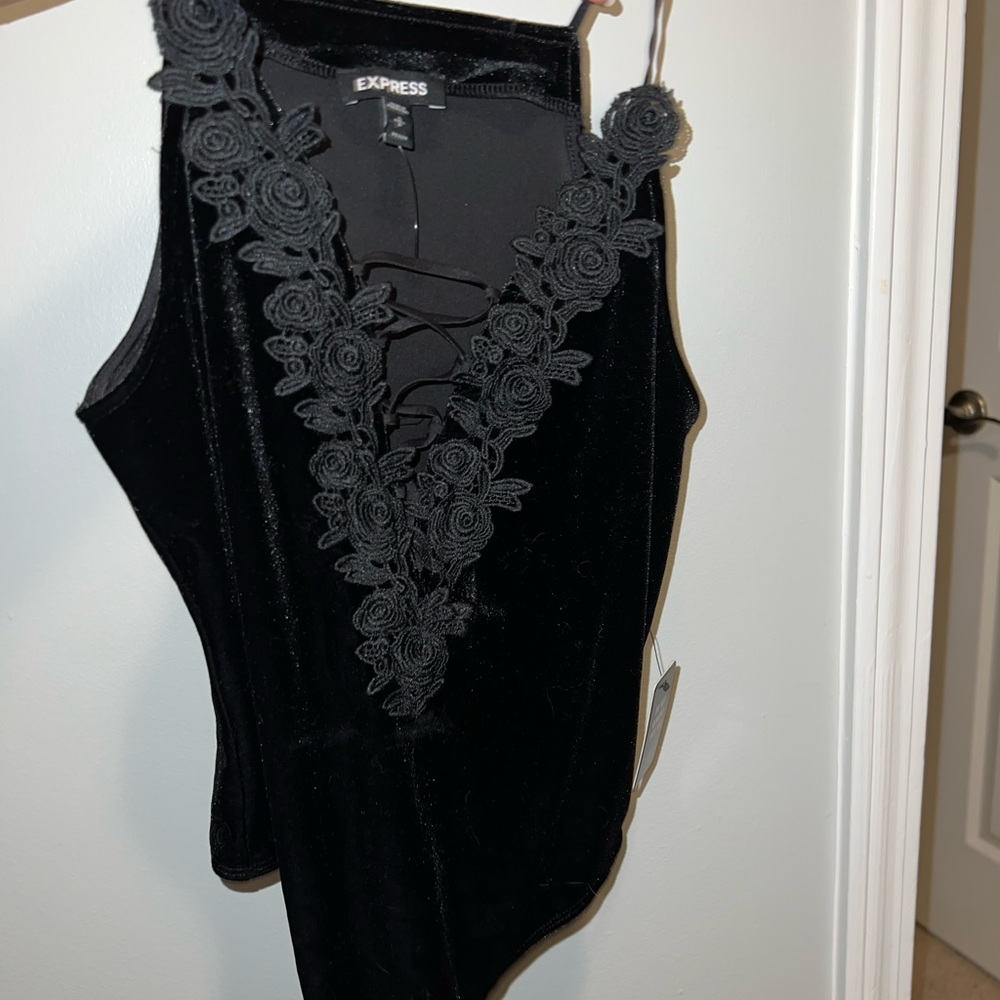 Express velvet body suit